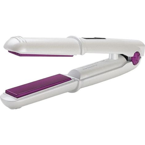 Fer à friser rechargeable sans fil, lisseur en céramique - Blanc (1/4)