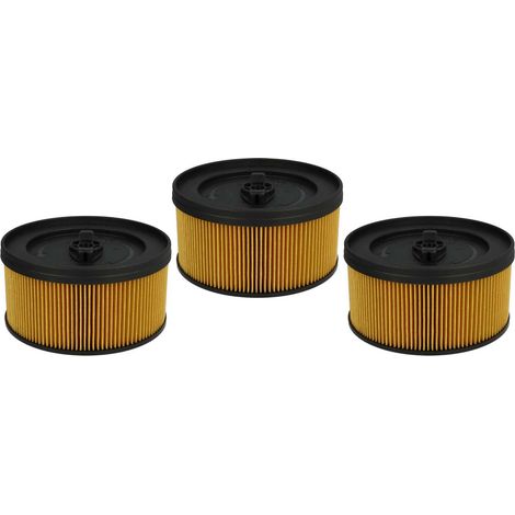 vhbw set da 3x filtro a pieghe piatte sostituisce Kärcher 6.414-960.0 per aspiratore umido/secco - Cartuccia filtrante