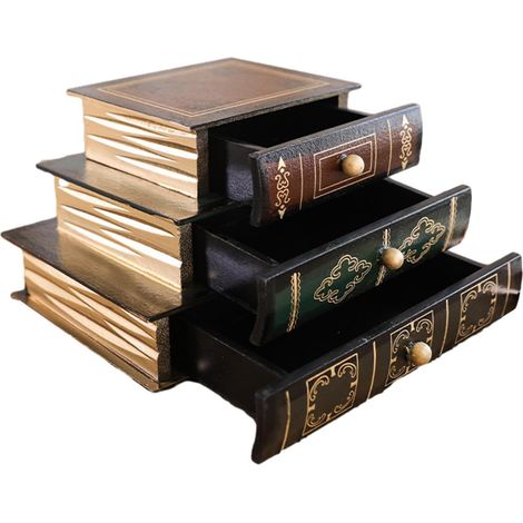 Organizer in Buchform Aufbewahrungsbox mit 3 Schubladen