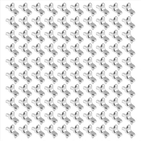 100 Chevilles de Support d'Étagère, Pins pour Placard et Armoire, Lot de Fixations en Lamellé, 100 Pièces (1/5)