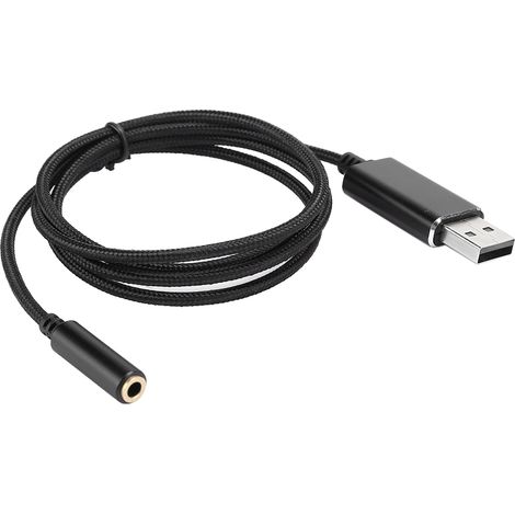 Carte Son Externe USB Avec Microphone - Adaptateur Audio Plug And Play - Câble Cuivre Sans Oxygène 1 Mètre - Pour PC Et Ordinateur (1/5)