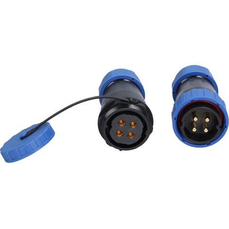 Connecteur Aviation IP68 Mâle-Femelle 45A 250V sans Soudure Paire LP284 Broches (1/5)