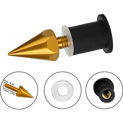 Vis à pointes pour pare-brise, boulons M5, écrous, accessoires de modification pour moto, couleur or (1/4)