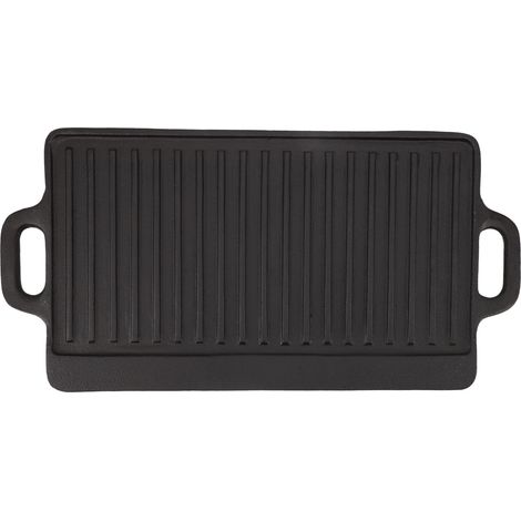 Plaque de cuisson Double face en fer, chauffage rapide et uniforme, gril réversible pour Camping en plein air, cuisinière à gaz, cuisinière à Induction S (1/5)