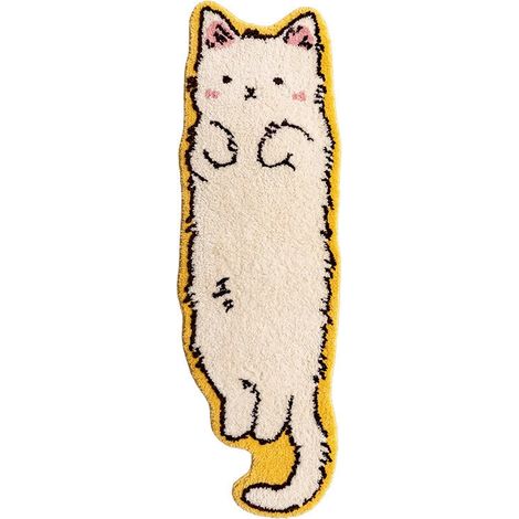 Tapis en forme de chat pour chambre – Doux et absorbant – Tapis de chevet ou paillasson – Modèle unique (1/5)