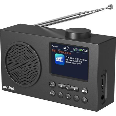 Portable DAB/DAB + Radio, FM Digital Radios avec 2025 Dernière Technologie de Récepteur de Signal, Radio Rechargeable avec Bluetooth 5.0,Double Réveil, 40 Préréglé, 2,4 "Grand Affichage Couleur (1/5)