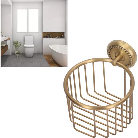 Toilettenpapierhalter, Toilettenpapierrollenhalter ohne Bohren, Toilettenpapierrolle, Toilettenpapierbox, Kupferrollenhalter (1/5)