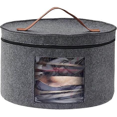 Hat Storage Box Large Capacity Foldable Dust-Proof Hat Storage Bag With Visible Window For Man Women Hat Travel Home Storage (1/5)