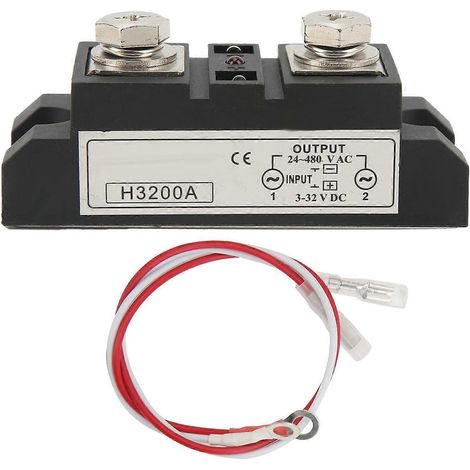 Halbleiterrelais mit geringem Stromverbrauch, kontaktlos, SSR-Relais mit LED-Anzeige, 200 A