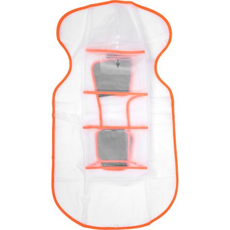 Imperméable pour chien coupe-vent et transparent, à capuche, pour les promenades en extérieur (M Orange) (1/5)