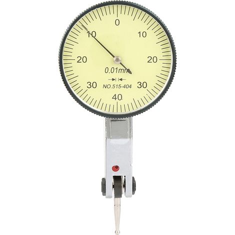 Indicateur de test à cadran avec rails à queue d'aronde métriques de précision 0-40-0 0,01 mm avec 2 sondes en acier au tungstène
