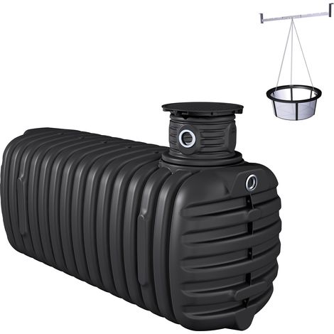 4rain PRIMUS Erdtank-Set 4200 Liter inkl. Schachtverlängerung, Filterkorb und Traverse