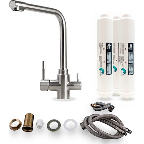Desineo Rubinetto cucina a 3 vie – Acqua filtrata, design pratico ed elegante per una cucina moderna e funzionale.