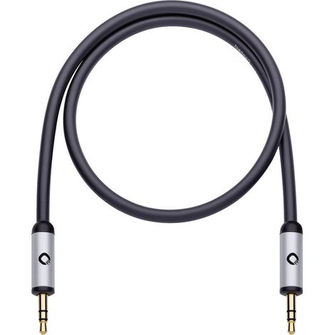 Oehlbach 60013 Jack Audio Cavo [1x Spina jack da 3.5 mm - 1x Spina jack da 3.5 mm] 1.50 m Nero contatti connettore dora (1/5)
