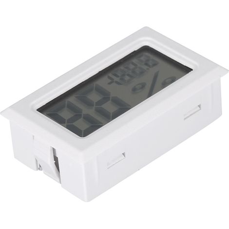 Digitales LCD-Thermometer mit Hygrometer für den Innenbereich, misst Luftfeuchtigkeit und Temperatur, für Zuhause, Büro und Gewächshaus (Weiß) (1/5)