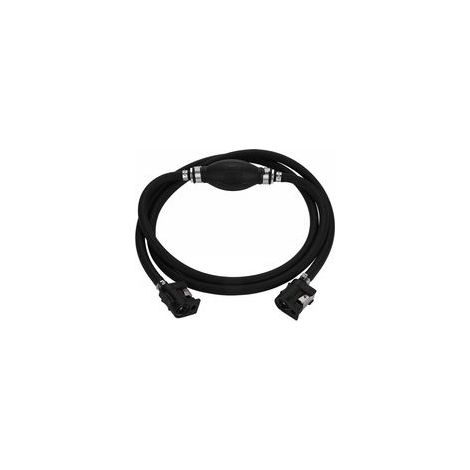 Kraftstoffschlauch-Anschlussset für Außenbordmotoren, schwarz, ca. 2 m - Crezuo