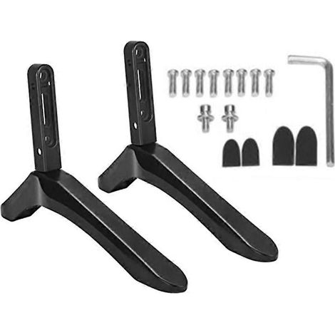 Pied de télévision universel en acier pour écran LCD de 32 à 65 pouces, avec rehausseur en alliage d'aluminium et base de support. (1/5)
