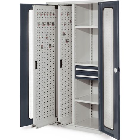 Kappes ®RasterPlan Vertikalschränke 1950x1000x600mm Modell 81 Sichtfenstertüren anthrazitgrau