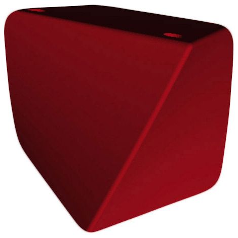 Pouf da Giardino 45x45 cm in Resina Arkema Twisty Pouf Ruby (1/2)