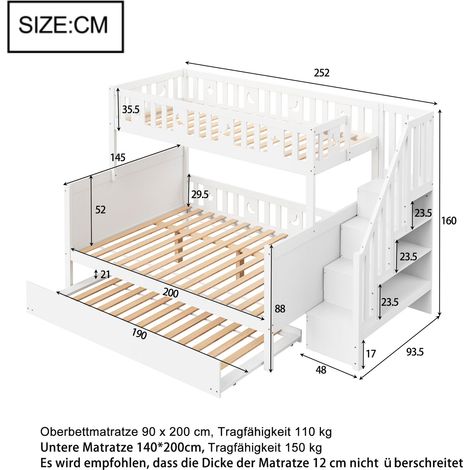 Modulares Sofa aus Holz in Weiß 252 x 145 x 160 cm HOMAIRE (1/5)