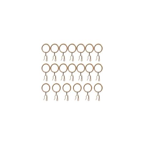 Lot de 20 anneaux et crochets métalliques pour rideaux, adaptés aux fenêtres, portes, rideaux de douche et autres (bronze rouge). (1/5)