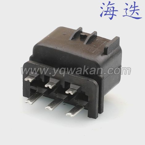 Connecteur mâle à 6 broches en plastique pour automobile et moto (DJ70610-3-10, broches droites). (1/5)