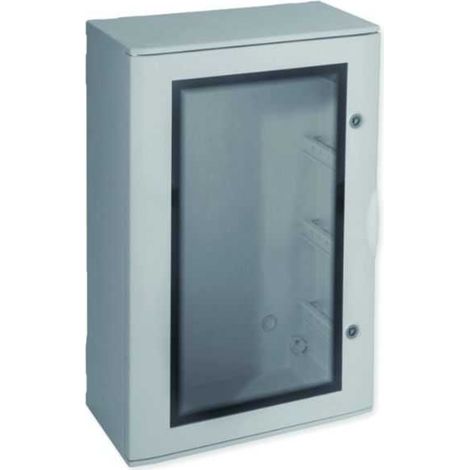Coffret polyester étanche - 4 rangées - 18 modules - Porte hublot - Pedro 04