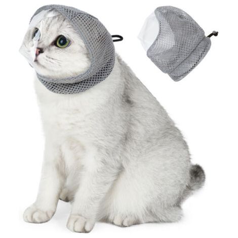 Collier Anti-Léchage pour Chat – Transparent & Respirant – TPU Flexible – Taille Adjustable (1/4)