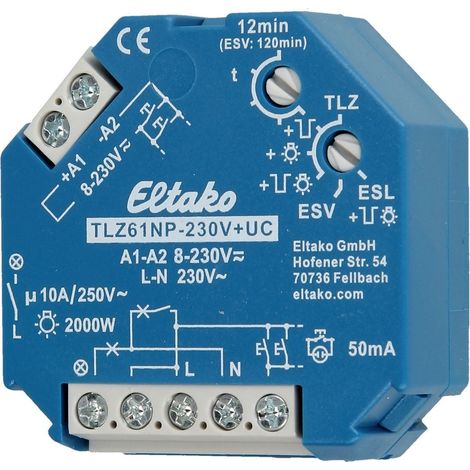 TEMPORIZADOR ESCALERA TLZ61NP-230V+UC ELTAKO 61100301-1