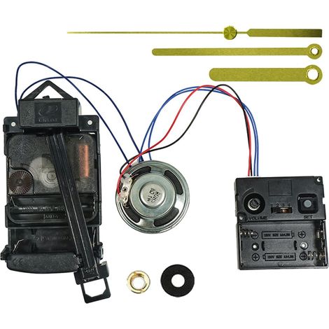Mouvement D Horloge À Balancier - Tige De 17 mm - Avec Boîte À Musique Et Haut-Parleur - Pour Montage DIY Sur Panneaux Épais De 2 À 7 mm - 1 Pièce (1/5)