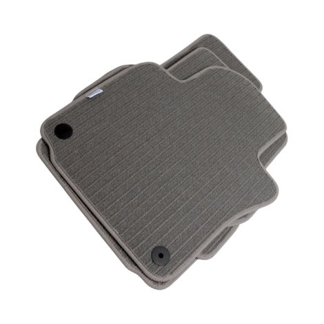 Tapis de moquette pour VW Golf 5 / Golf 6 / Jetta (2005–2011) gris avec fixations rondes