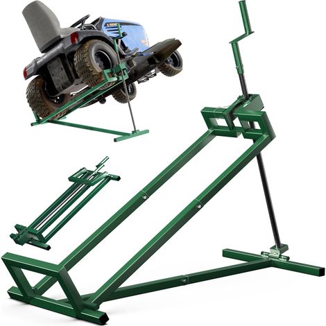 VOUNOT Elevador para Tractor Cortacésped, Dispositivo de Elevación, 400 kg, Verde