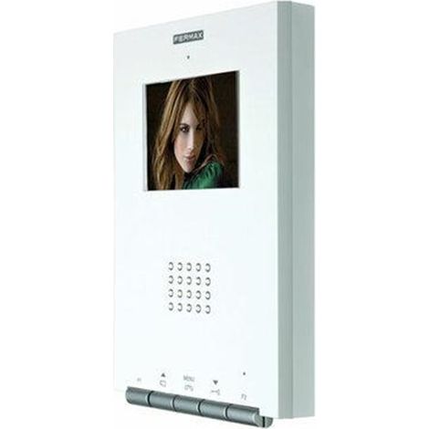 Monitor de videoportero color 3,5" con sistema BUS2 y distancia máxima de 250 m