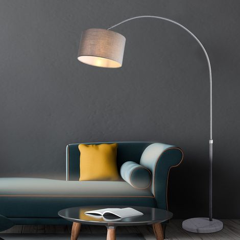 Arc floor lamp height adjustable 150 175cm marble base