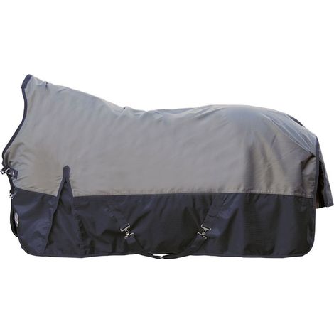115 cm, grigio e nero: Coperta da paddock per cavalli modello Edmonton tessuto esterno 1680 denari imbottitura 300 g