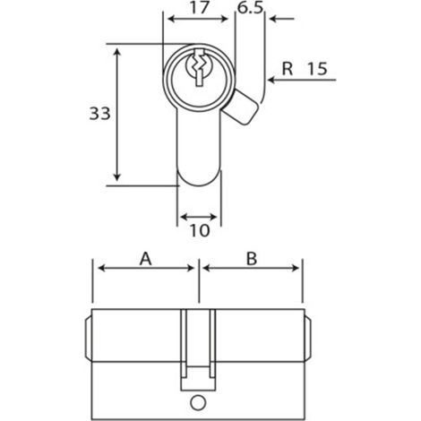 Cylindre serreta en nickel Inther - 30x40mm, INTHER
