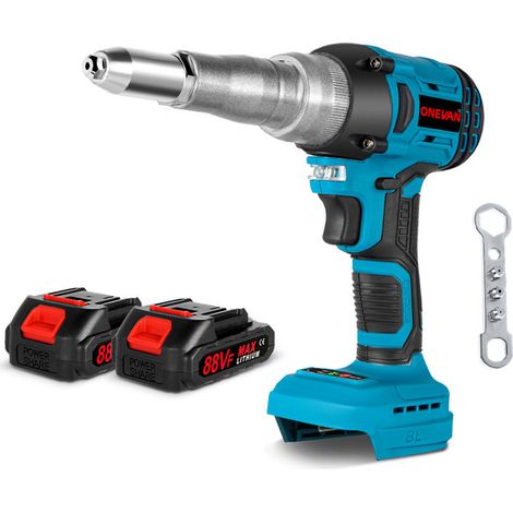 20000N senza spazzole Rivettatrici elettriche portatili 2.4-5.0mm con 2 Batterie (1/5)