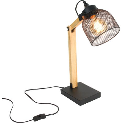 Lampe de bureau avec abat-jour filaire en métal INDUS