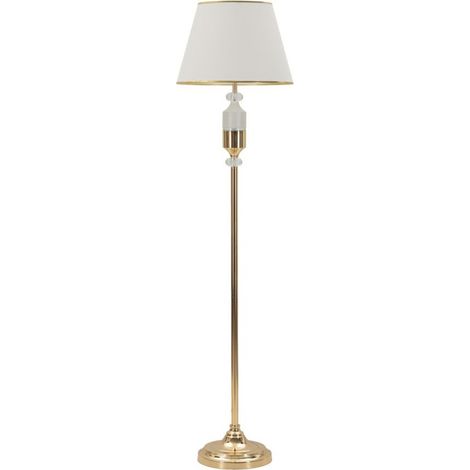 Lampadaire Design "Gipsy" 160cm Or & Blanc