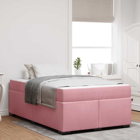 Teenpull – Bettrahmen mit Matratze Rosa 120 x 190 cm Stoff (1/5)