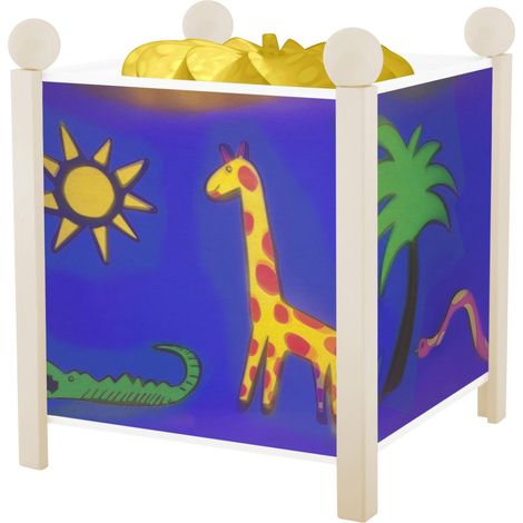 Veilleuse - Lanterne Magique - Cadeau Enfant - Dessin animé - Lumière rassurante - Couleur Bois Blanc - Ampoule 12V 10W inclue - Prise Elec. EU (1/3)