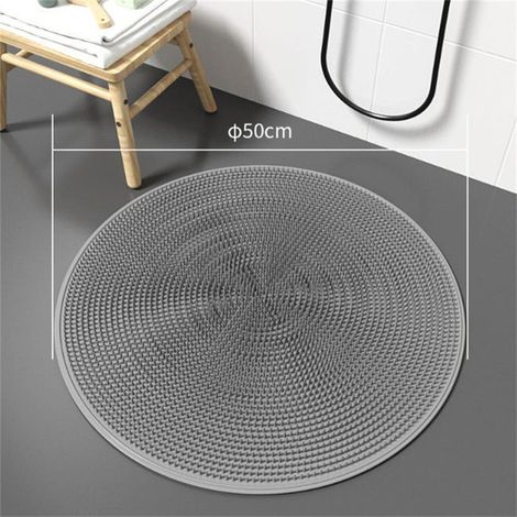 Silikon-Massagematte – Komfort und Sicherheit für Ihr Badezimmer – 50 cm extra groß, Grau (1/5)