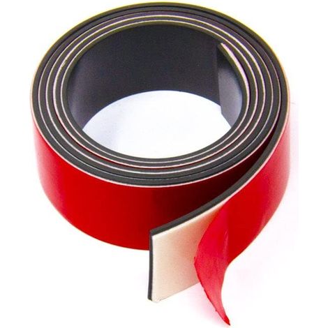 first4magnets – f4mf25bf da 1 schiuma colla nastro magnetico spessi polarità B, 1 m di lunghezza, metallo, argento, larghezza 25 mm x 2,5 mm
