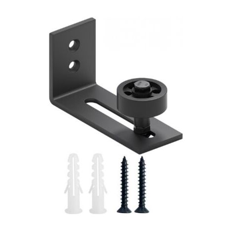 QORVA-Roulettes de porte coulissante noires (1 pièce), adaptées aux portes coulissantes et à tous les types de portes coulissantes