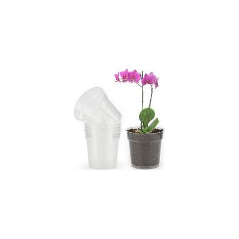 6 pièces Pot de Fleurs Plastique Transparent Pot de Fleurs extérieur Pot de Fleurs pépinière, adapté pour Balcon intérieur, Bureau, extérieur (1/5)