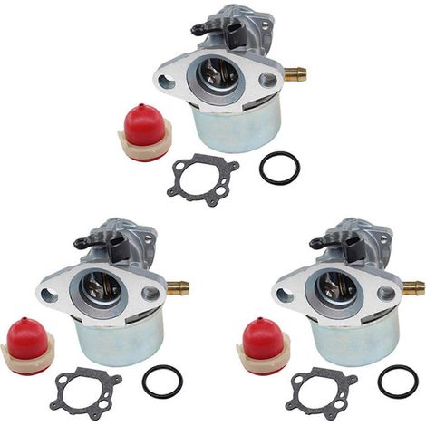 Carburateur pour tondeuses 3X, compatible avec les moteurs Briggs & Stratton 799868, 498254, 497347, 497314 et 498170, pour moteurs de 4, 5, 6, 6,75 et 7 CV. (1/5)