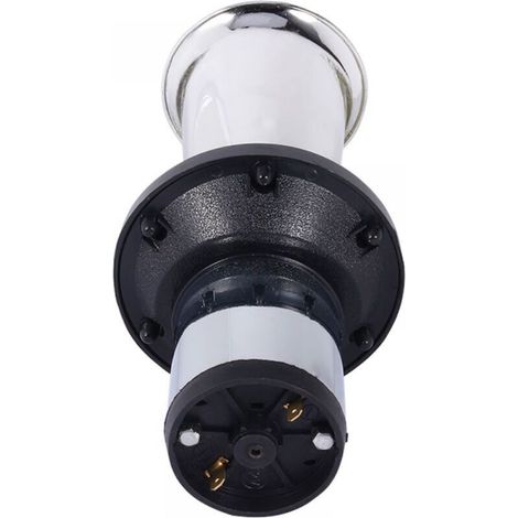 Klaxon vintage 12 V, 110 dB, 12 V 490 Hz, haut-parleur d'alarme puissant, style rétro classique (argent) (1/4)