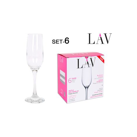 21,5 cls copa reforzada champan alta flute fame lav - caja 6 unidades