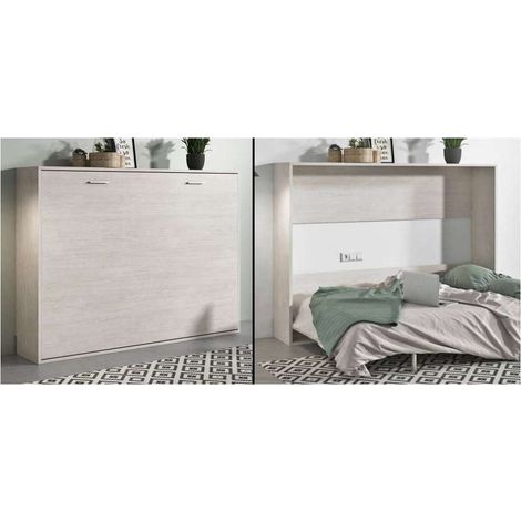 Cama abatible horizontal Mónica de 135 cm en color ártico. (1/2)