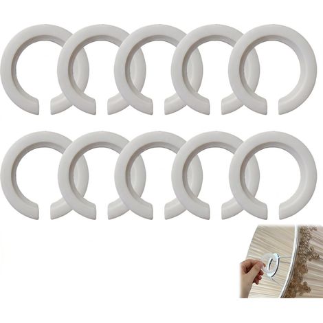 Lot de 10 Réducteurs Anneau Abat-jour E27 vers E14, Adaptateur Abat-jour en Plastique Blanc, Bague de Réduction 42mm à 29mm pour Douille de Lampe et Suspension (1/5)